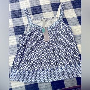 Daniel Rainn blue tank with beautiful details NWT XL stitch fix